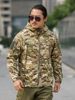 Sharkskin Softshell Jacket Camouflage Jacket Fleece Thickened Tactical Military Jacket Hooded Hiking Coat Tad