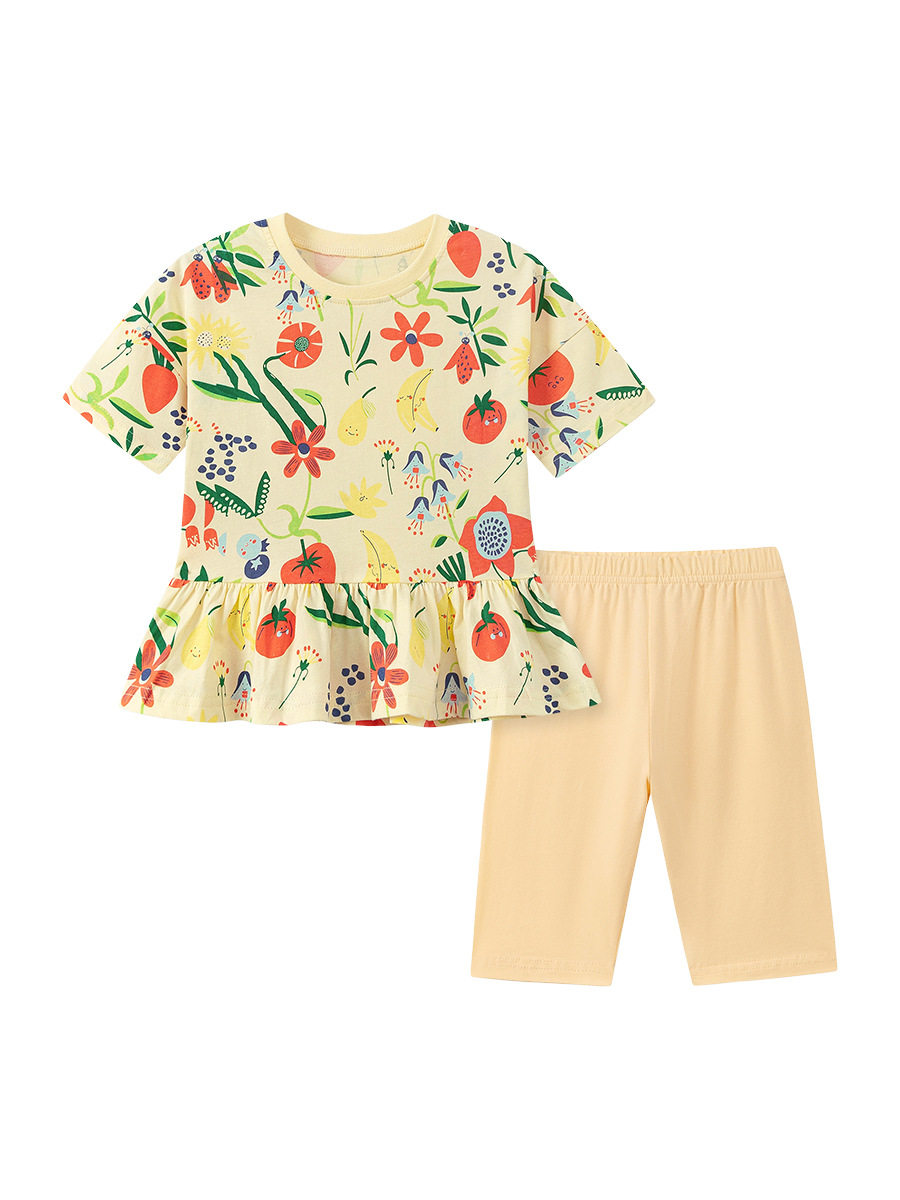 Girls' Set Wholesale, Pastoral Style Kids' Outfit, Summer Baby Set