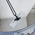 Black saturn chain necklace
