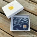 Card money short waist flower blue plus box