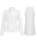 White Royal Sister Elegant Fashion Two-piece Set Women 2025 Spring and Autumn New Elegant Waist Suit Dress Women