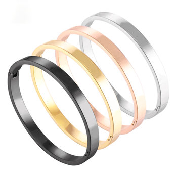 Men's and Women's 468 Glossy Four-Color Stainless Steel Bracelet Vacuum Electroplated Titanium Steel Bracelet Manufacturer Wholesale Supports Ready Stock