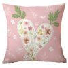 Cross-Border Easter Pillowcase Cartoon Pink Custom Rabbit Cushion Cover Living Room Decoration Sofa Pillow Cushion Cover