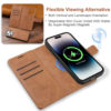 D1 Is Suitable for iPhone 17 Pro Max Wireless Charging Leather Case, Apple 16 Pro Magnetic Two-In-One Split Protection