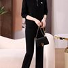 2025 Spring and Autum New Style Lapel Casual Sports Suit for Women, Small, Young, Beautiful, Fashionable and Slimming Look Two-Piece Set