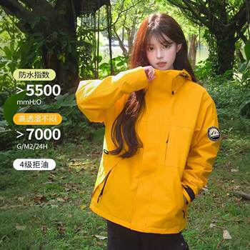 Winter Outdoor Three-In-One 0.05kg Piece Jacket Windproof and Waterproof Mountaineering Clothing for Men and Women Couples Group Order Uniforms