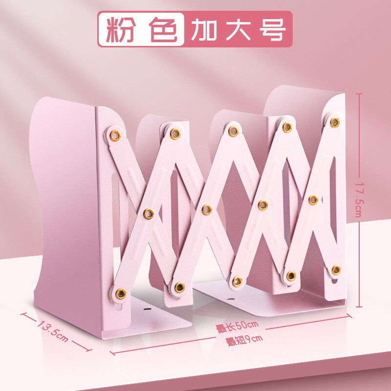 Retractable Book Stand with Pen Holder Bookshelf Integrated Desktop Book Storage Rack High School Student Bezel Book Clip Foldableing Fixed