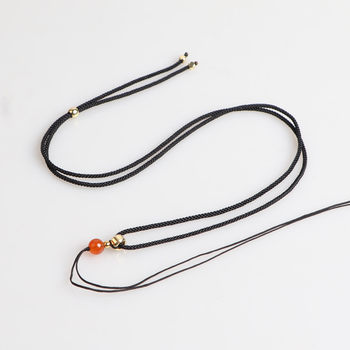 Adjustable 2mm Hand Knitted Rope Jade Jade Pendant Rope Hand Knitted Alloy Accessories Necklace Rope