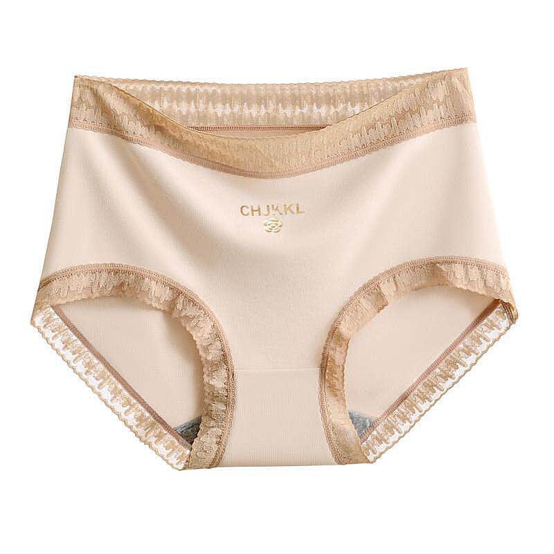 中高腰内裤女士棉抗菌裆收腹提臀无痕蕾丝性感秋冬收小肚莫代尔