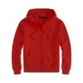 Zip-up cardigan - red - black label