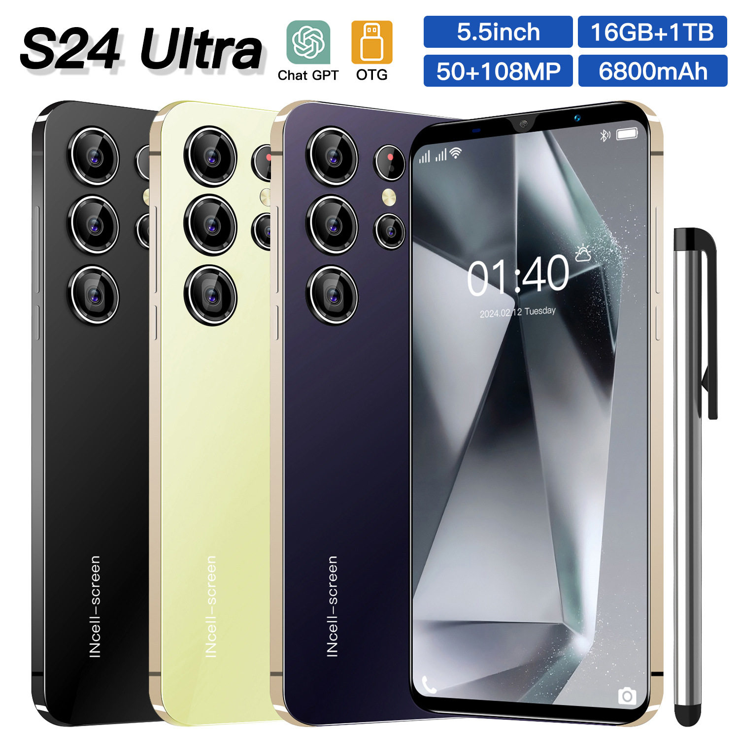 S24 Ultra新款跨境手机  16+1T安卓8.1现货外贸智能手机源头厂家