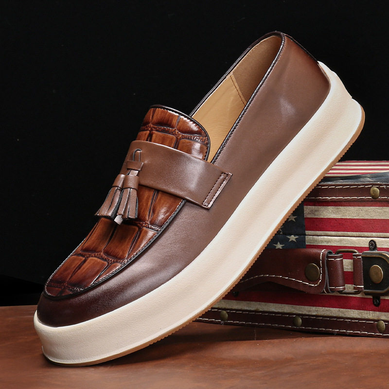 Men's Youth British Style Lazy Loafers Casual Shoes