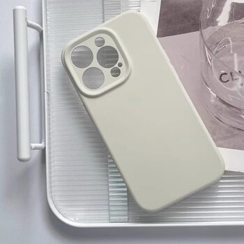 Precision Hole Pure Color Suitable for Apple 16Promax Simple Mobile Phone Case Liquid Silicone Apple 15 Anti-Fall 14 Protective Cover
