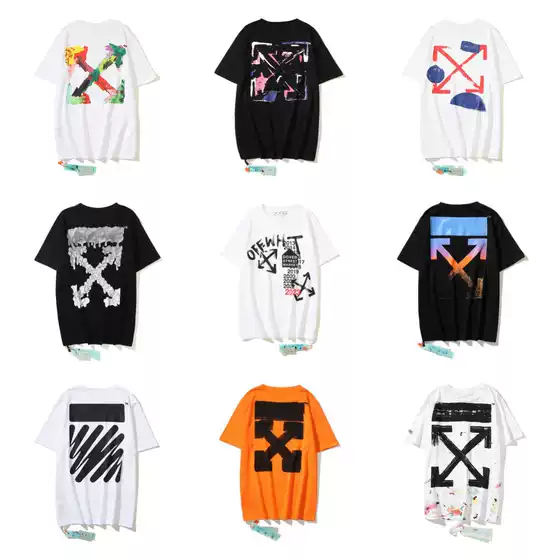 2025 New Summer Off-White Premium Unisex Graphic Tee Short Sleeve - In Stock, Fast Delivery