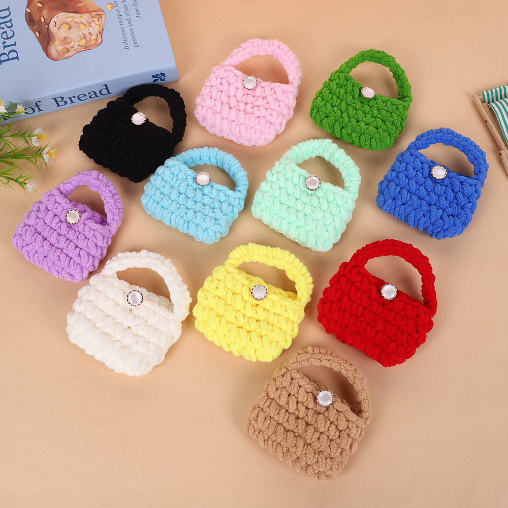 Bluetooth Headphone Set Apple Headphone Set Headphone Bag Coin Purse Finished Hand-woven Plush Bear Handbag