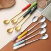 Manufacturer Stainless Steel Tableware Spoon Chaozhou Ceramic Cup Matching Small Spoon Long Ice Spoon Stirring Dessert Spoon Coffee Spoon