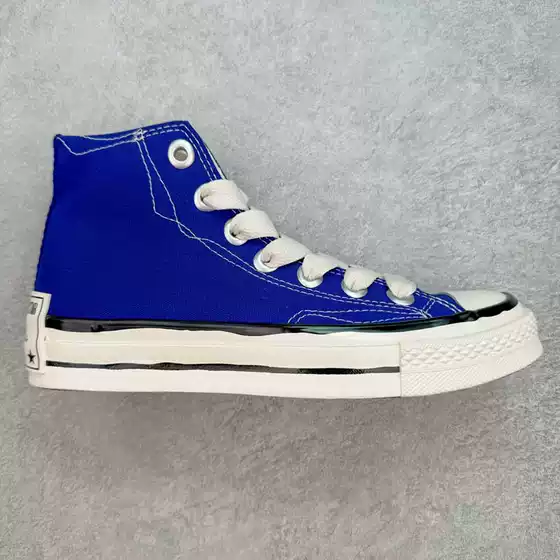 High Quality Wholesale 1970S Dissolving Shoes Blue High-Top Canvas Shoes Men's Shoes Women's Shoes