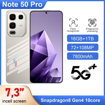 Cross-Border Supply of Smartphones Note 50 Pro High-Definition Large Screen 16+1t Spot Android Mobile Phone Source Factory