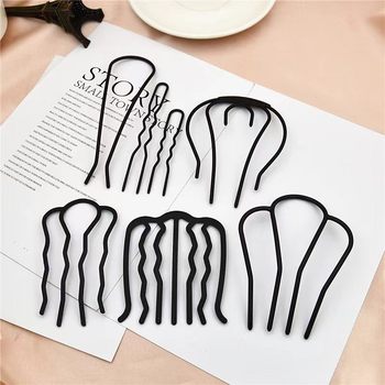 OPP bag simple Korean style ball head hair curler metal hair comb reverse insert comb hairpin hairpin hair clip back head clip