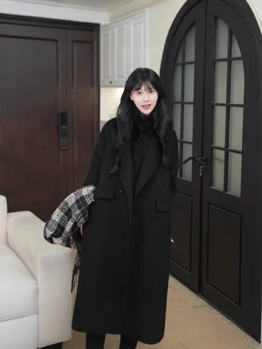 Autumn and Winter New Style Plush Woolen Outwear and Vest Two-Piece Set for Women Knitted Stand-Up Collar Loose Regular Style Slim Outwear