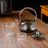 High Borosilicate Glass Teapot for Brewing Tea, Electric Ceramic Stove, Heat-Resistant Glass Teapot, Dual-Purpose Steaming and Cooking Teapot, Thickened Handle Teapot