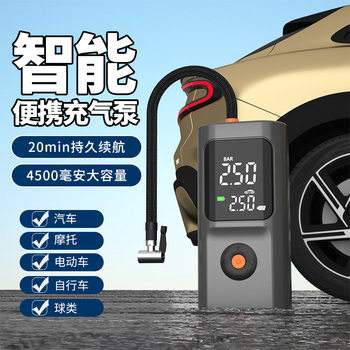 Wired and Wireless Dual-Purpose Car Air Pump Bicycle Motorcycle Car Electric Air Pump Cross-Border New Product