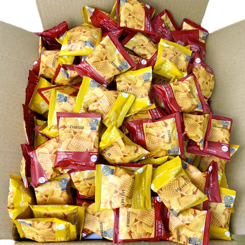 Snacks to Reward Students, Crispy Rice Snacks, Spicy and Spicy Flavor, Whole Box, Bulk Packets