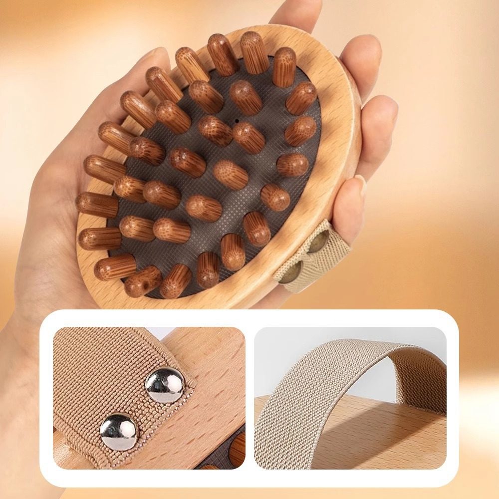 Multifunctional Beech Wood Massage Comb, Head Meridian Comb, Men's and Women's Whole Body Scalp Scraper, Air Cushion Comb, Dry Brush, Portable
