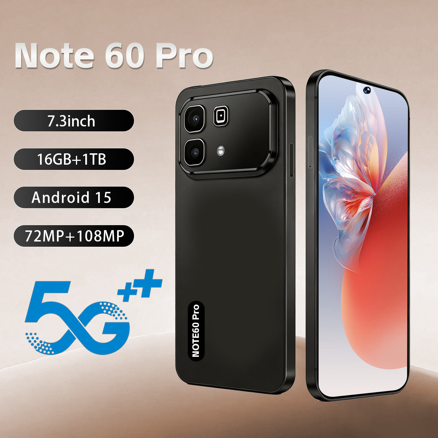 跨境新品智能手机Note 60 Pro热销16+1T大内存大屏手机源头厂家