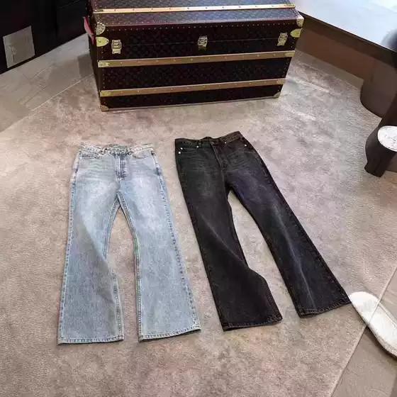 24SS New Paris Bootcut Ice Blue Black Gray Natural Washed Fall Color Bootcut Pants Jeans