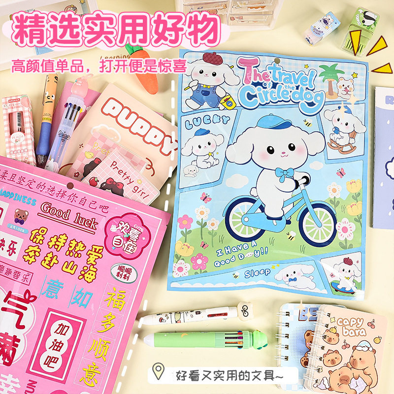 Back-To-School Stationery Blind Bag for Primary and Secondary School Students Surprise Gifts Kidsren's Rewards Prizes Practical Cartoon Stationery Spree