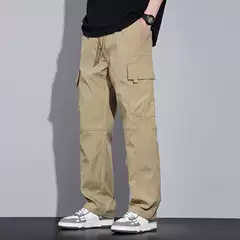 Wholesale Cargo Pants Men Streetwear Loose Straight 2024 New Multi-Pocket Teenager Trousers Men's Casual Pants Autumn