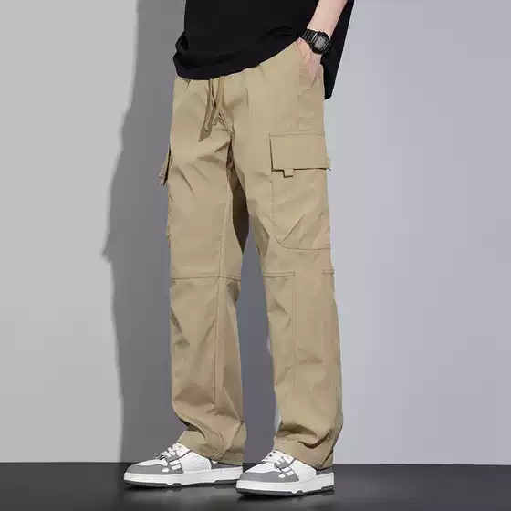 Wholesale Cargo Pants Men Streetwear Loose Straight 2024 New Multi-Pocket Teenager Trousers Men's Casual Pants Autumn
