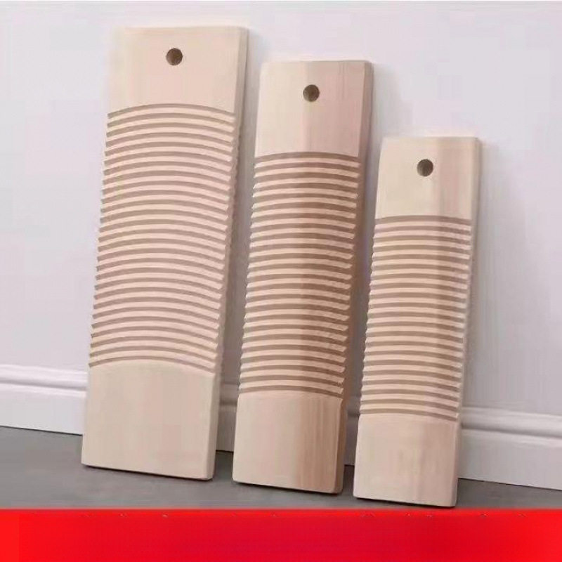 Solid Wood Washboard, Solid Wood Laundry Washboard, Whole Board, Thickened, Large and Small, Household Washboard, Non-Mouldy Clothes