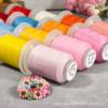 3 Strands of Pure Color 0.2mm Morandi Color Round Wax Ultra-Fine Hand-Woven Thread, One Roll Is Approximately 260m DIY Materials