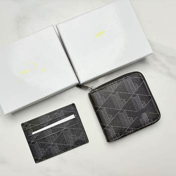 Spot New Retro Printed Pu Men's 25 Autum New Coin Purse and Card Holder