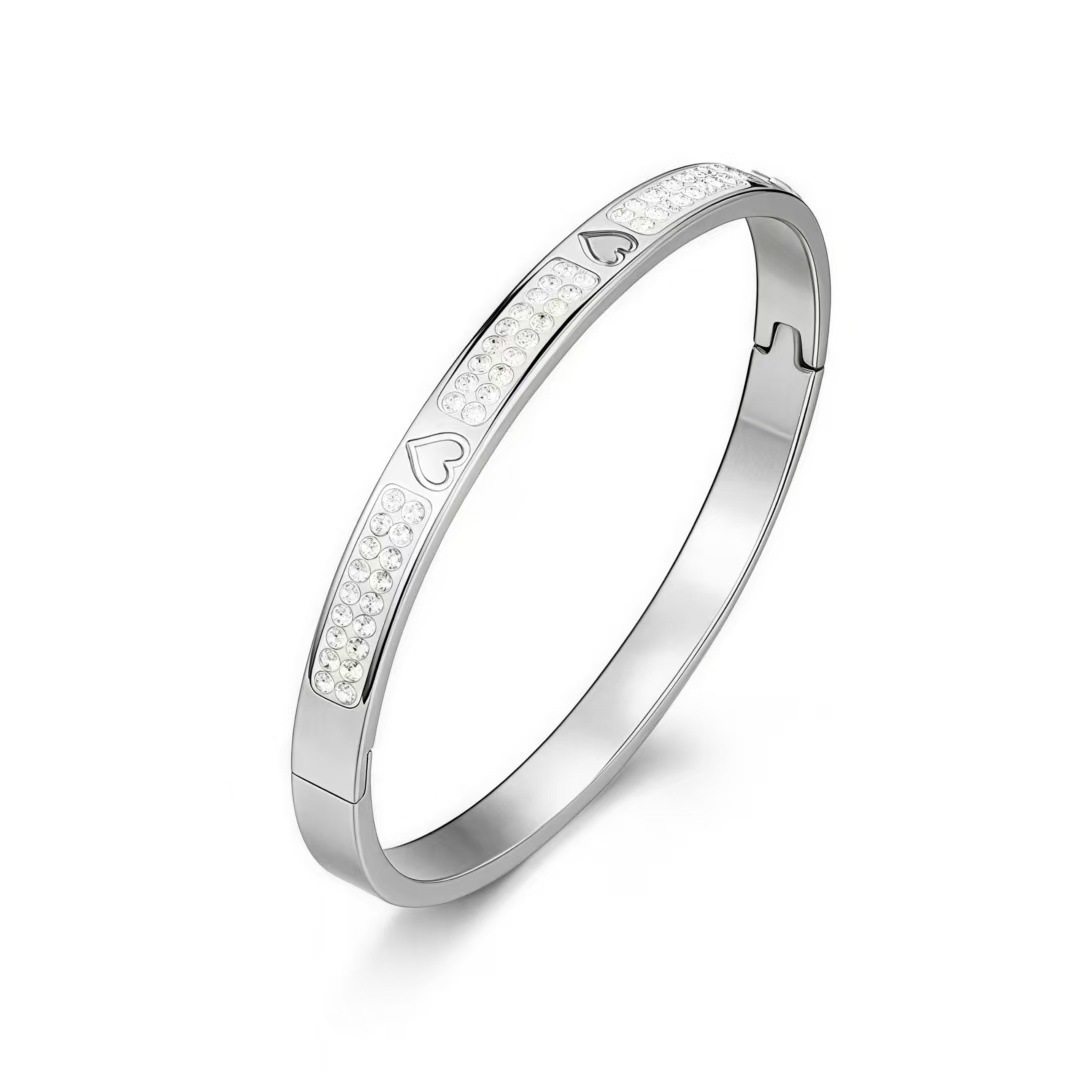 钛钢手镯女生高级感小众满天星不掉色镶钻精致排钻ins风满钻手环