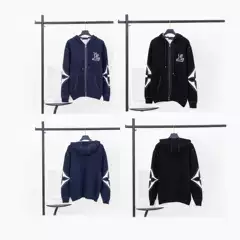 Cross-Border 25Ss Lujia New Autumn and Winter Knitted Embossed Jacquard Intarsia Zipper Cardigan Jacket Sweatshirt Top for Men and Women