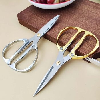 Manufacturer Wholesale K82 Scissors Stainless Steel Alloy Chicken Bone Scissors Kitchen Scissors Household Stall Heavy-Duty Scissors Sharp and Durable