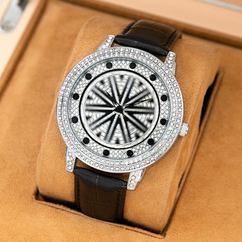 Time to Time Live Explosions Watch Men's and Women's Waterproof Neutral Large Dial Gestars Real Belt Fashion Full Diamond