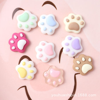 Cute Cat Claw Cartoon Animal Paw DIY Phone Case Hairpin Hair Rope Resin Jewelry Cream Glue Accessories Wholesale