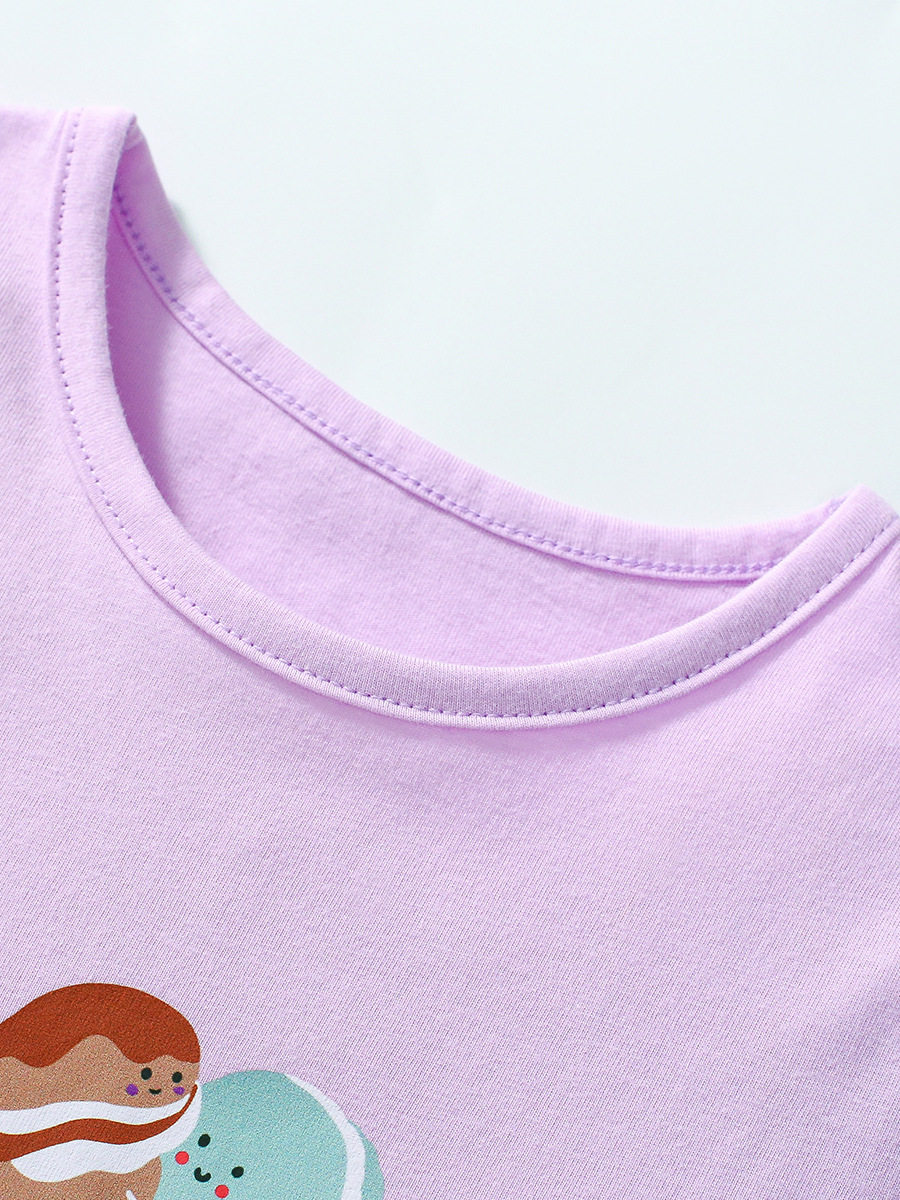 New Cartoon Kids' Top, Summer Girls' Short-sleeve T-shirt, Toddler Cotton T-shirt