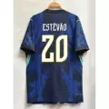 26 world cup brazil away jersey/ +estevao 20#