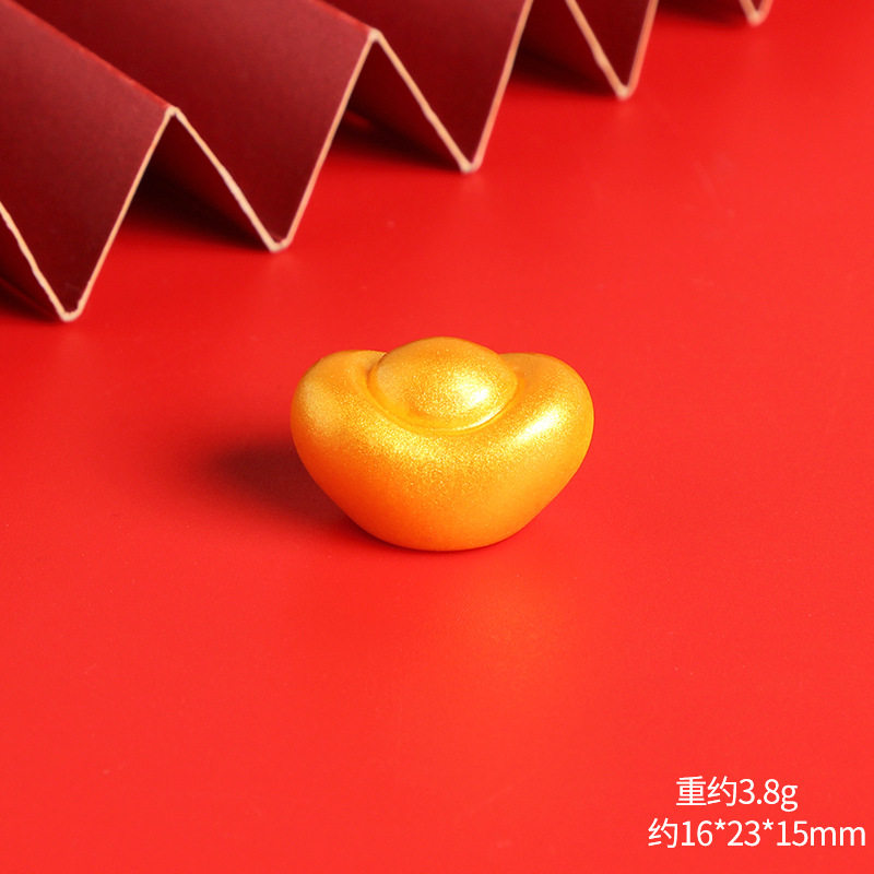 新年大小金元宝发财灯笼树脂奶油胶diy饰品配件桌面车载装饰摆件