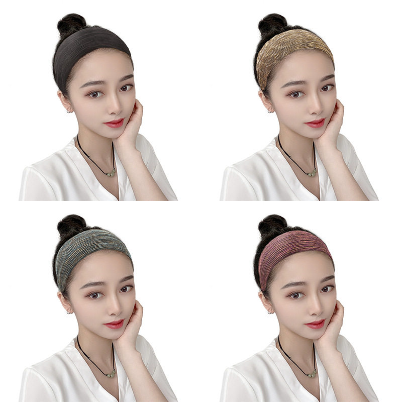 Breathable Wide-Brimmed Headband to Cover Gray Hair, Adult Hairband, Korean Style Hairpin, Women's Hairpin, Simple Ginger Tea