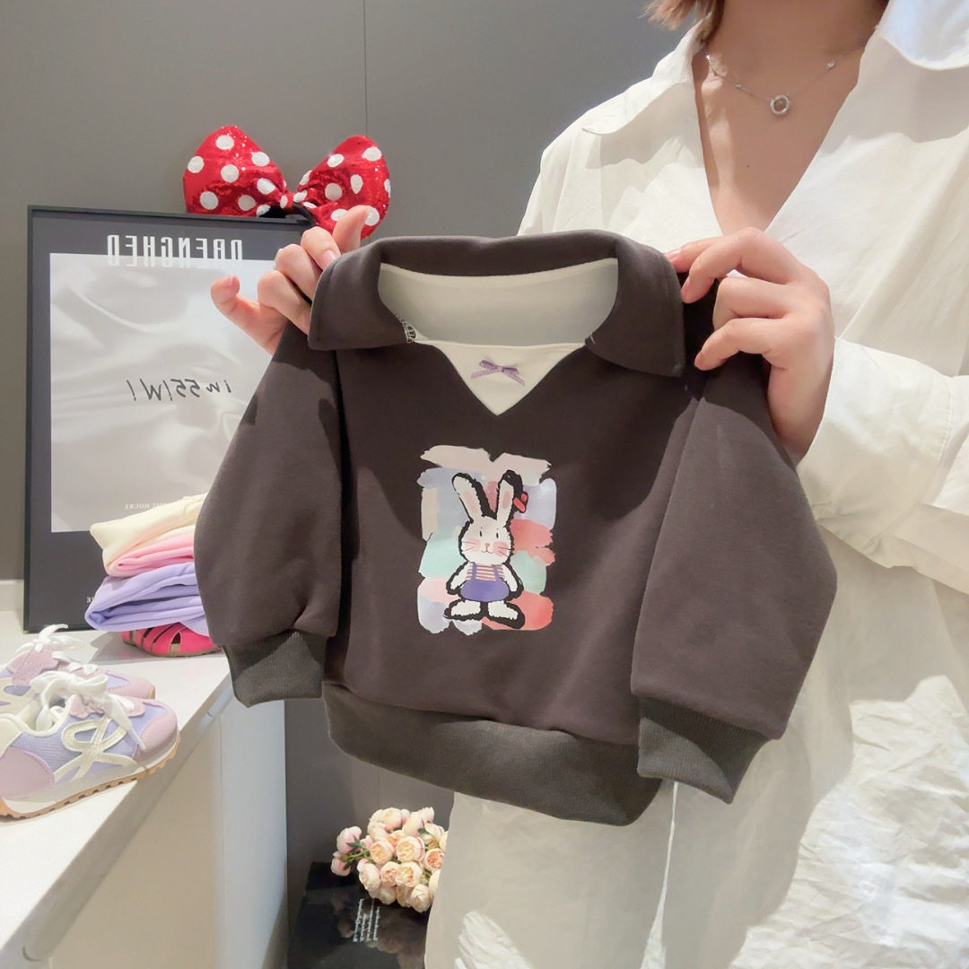 Baby Hoodie, Spring & Autumn Top for Boys & Girls, Cartoon Casual Long-Sleeve Collared Hoodie