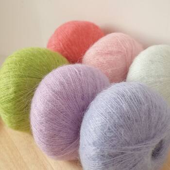 South African mohair wool diy hand-knitted hand-knitted fine wool shawl sweater wool partner 30g a ball
