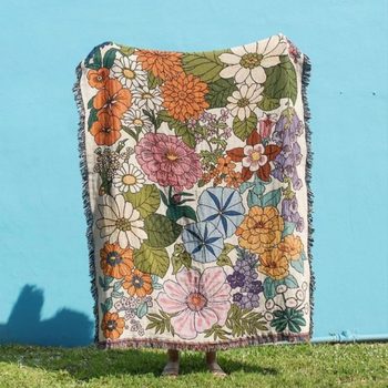 Floral Blanket INS Style Cross-border Home Leisure Blanket Tapestries Decorative Blanket American Country Sofa Blanket Camping Blanket