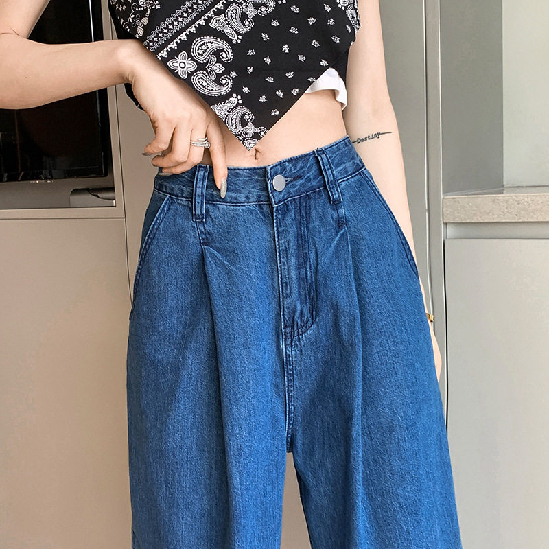 High Waisted Loose Fit Banana Pants Lightweight Trendy Relaxed Fit Cropped Length Casual Wear for Women Wholesale