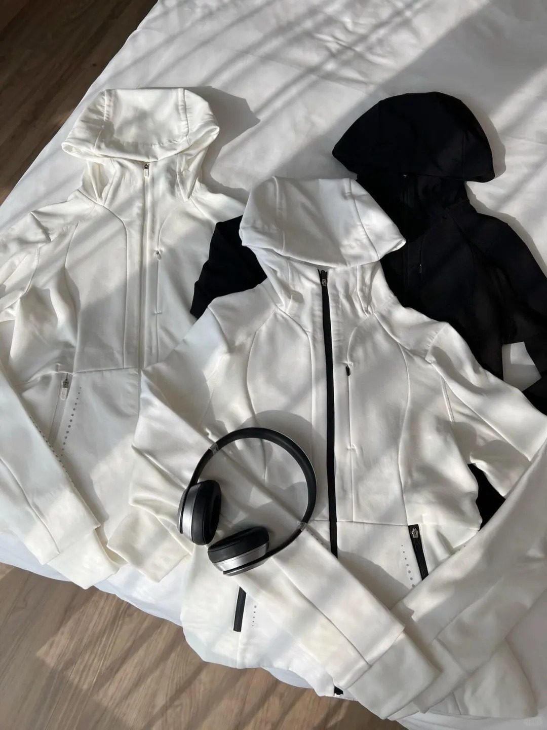 Rush Clothes Women's Autumn and Winter Lining Warm Soft Shell Hooded Mountain Waterproof Windproof Yoga Jacket Slim-fit Jacket Sports